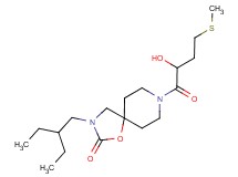 3-(2-ethylbutyl)-8-[2-hydroxy-4-(methylthio)butanoyl]-1-oxa-3,8-diazaspiro[4.5]decan-2-one