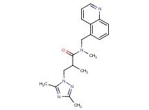 3-(3,5-dimethyl-1H-1,2,4-triazol-1-yl)-N,2-dimethyl-N-(5-quinolinylmethyl)propanamide
