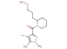 1-[(4-chloro-1,5-dimethyl-1H-pyrazol-3-yl)carbonyl]-2-(3-methoxypropyl)piperidine