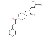 2-(3-methyl-2-buten-1-yl)-8-[3-(4-pyridinyl)propanoyl]-2,8-diazaspiro[4.5]decan-3-one