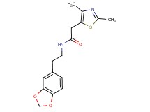 N-[2-(1,3-benzodioxol-5-yl)ethyl]-2-(2,4-dimethyl-1,3-thiazol-5-yl)acetamide