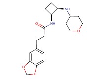 3-(1,3-benzodioxol-5-yl)-N-[(1S*,2R*)-2-(tetrahydro-2H-pyran-4-ylamino)cyclobutyl]propanamide