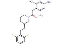 5-(2-{3-[2-(2,6-difluorophenyl)ethyl]-1-piperidinyl}-2-oxoethyl)-4,6-dimethyl-2-pyrimidinamine