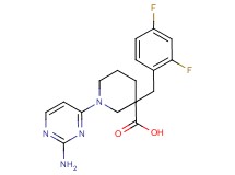 1-(2-aminopyrimidin-4-yl)-3-(2,4-difluorobenzyl)piperidine-3-carboxylic acid