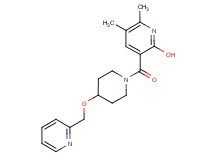 5,6-dimethyl-3-{[4-(2-pyridinylmethoxy)-1-piperidinyl]carbonyl}-2-pyridinol