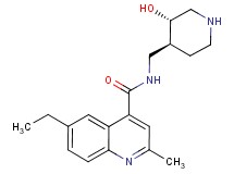 6-ethyl-N-{[(3S*,4S*)-3-hydroxypiperidin-4-yl]methyl}-2-methylquinoline-4-carboxamide