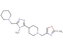 1-[(2-methyl-1,3-oxazol-4-yl)methyl]-4-[4-methyl-5-(piperidin-1-ylmethyl)-4H-1,2,4-triazol-3-yl]piperidine