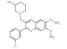 1-{[2-(3-chlorophenyl)-6,7-dimethoxy-3-quinolinyl]methyl}-3-piperidinol