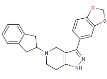 3-(1,3-benzodioxol-5-yl)-5-(2,3-dihydro-1H-inden-2-yl)-4,5,6,7-tetrahydro-1H-pyrazolo[4,3-c]pyridine