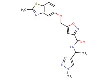 5-{[(2-methyl-1,3-benzothiazol-5-yl)oxy]methyl}-N-[1-(1-methyl-1H-pyrazol-4-yl)ethyl]-3-isoxazolecarboxamide
