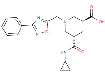 (3S*,5S*)-5-[(cyclopropylamino)carbonyl]-1-[(3-phenyl-1,2,4-oxadiazol-5-yl)methyl]-3-piperidinecarboxylic acid