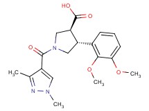 (3S*,4R*)-4-(2,3-dimethoxyphenyl)-1-[(1,3-dimethyl-1H-pyrazol-4-yl)carbonyl]pyrrolidine-3-carboxylic acid