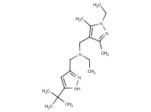N-[(5-tert-butyl-1H-pyrazol-3-yl)methyl]-N-[(1-ethyl-3,5-dimethyl-1H-pyrazol-4-yl)methyl]ethanamine