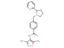 N-(3,5-dimethylisoxazol-4-yl)-4-[(2-pyridin-2-ylpyrrolidin-1-yl)methyl]benzamide
