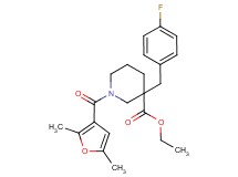 ethyl 1-(2,5-dimethyl-3-furoyl)-3-(4-fluorobenzyl)-3-piperidinecarboxylate