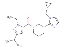 3-[1-(cyclopropylmethyl)-1H-imidazol-2-yl]-1-[(1-ethyl-3-isopropyl-1H-pyrazol-5-yl)carbonyl]piperidine