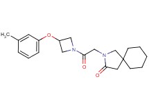 2-{2-[3-(3-methylphenoxy)azetidin-1-yl]-2-oxoethyl}-2-azaspiro[4.5]decan-3-one