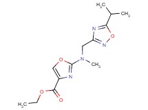 ethyl 2-[[(5-isopropyl-1,2,4-oxadiazol-3-yl)methyl](methyl)amino]-1,3-oxazole-4-carboxylate