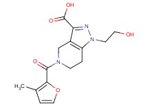 1-(2-hydroxyethyl)-5-(3-methyl-2-furoyl)-4,5,6,7-tetrahydro-1H-pyrazolo[4,3-c]pyridine-3-carboxylic acid