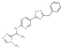 5-(3-benzyl-1,2,4-oxadiazol-5-yl)-N-[1-(4-methyl-4H-1,2,4-triazol-3-yl)ethyl]-2-pyridinamine