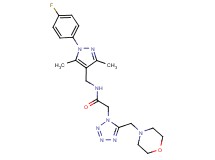 N-{[1-(4-fluorophenyl)-3,5-dimethyl-1H-pyrazol-4-yl]methyl}-2-[5-(4-morpholinylmethyl)-1H-tetrazol-1-yl]acetamide