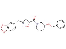 1-{[3-(1,3-benzodioxol-5-ylmethyl)-4,5-dihydro-5-isoxazolyl]carbonyl}-3-(benzyloxy)piperidine