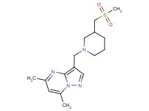 5,7-dimethyl-3-({3-[(methylsulfonyl)methyl]piperidin-1-yl}methyl)pyrazolo[1,5-a]pyrimidine