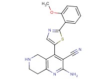 2-amino-4-[2-(2-methoxyphenyl)-1,3-thiazol-5-yl]-5,6,7,8-tetrahydro-1,6-naphthyridine-3-carbonitrile