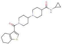N-cyclopropyl-1'-(4,5,6,7-tetrahydro-1-benzothien-3-ylcarbonyl)-1,4'-bipiperidine-4-carboxamide