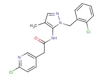 N-[1-(2-chlorobenzyl)-4-methyl-1H-pyrazol-5-yl]-2-(6-chloropyridin-3-yl)acetamide