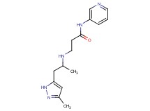 3-{[1-methyl-2-(3-methyl-1H-pyrazol-5-yl)ethyl]amino}-N-pyridin-3-ylpropanamide