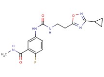 5-[({[2-(3-cyclopropyl-1,2,4-oxadiazol-5-yl)ethyl]amino}carbonyl)amino]-2-fluoro-N-methylbenzamide
