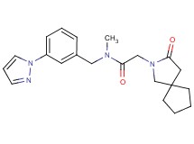 N-methyl-2-(3-oxo-2-azaspiro[4.4]non-2-yl)-N-[3-(1H-pyrazol-1-yl)benzyl]acetamide