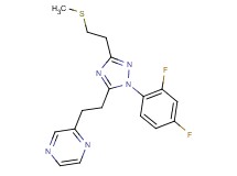 2-(2-{1-(2,4-difluorophenyl)-3-[2-(methylthio)ethyl]-1H-1,2,4-triazol-5-yl}ethyl)pyrazine