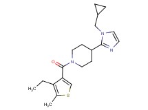 4-[1-(cyclopropylmethyl)-1H-imidazol-2-yl]-1-[(4-ethyl-5-methyl-3-thienyl)carbonyl]piperidine