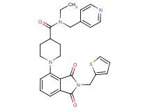 1-[1,3-dioxo-2-(2-thienylmethyl)-2,3-dihydro-1H-isoindol-4-yl]-N-ethyl-N-(4-pyridinylmethyl)-4-piperidinecarboxamide