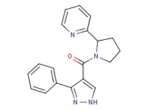 2-{1-[(3-phenyl-1H-pyrazol-4-yl)carbonyl]pyrrolidin-2-yl}pyridine