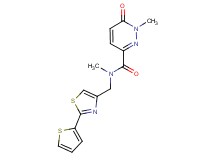 N,1-dimethyl-6-oxo-N-{[2-(2-thienyl)-1,3-thiazol-4-yl]methyl}-1,6-dihydropyridazine-3-carboxamide