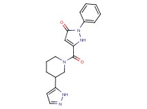 2-phenyl-5-{[3-(1H-pyrazol-5-yl)piperidin-1-yl]carbonyl}-1,2-dihydro-3H-pyrazol-3-one