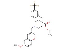 ethyl 1-[(6-methoxy-2H-chromen-3-yl)methyl]-4-[3-(trifluoromethyl)benzyl]-4-piperidinecarboxylate