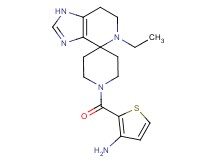 {2-[(5-ethyl-1,5,6,7-tetrahydro-1'H-spiro[imidazo[4,5-c]pyridine-4,4'-piperidin]-1'-yl)carbonyl]-3-thienyl}amine dihydrochloride