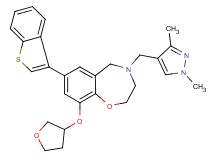 7-(1-benzothien-3-yl)-4-[(1,3-dimethyl-1H-pyrazol-4-yl)methyl]-9-(tetrahydro-3-furanyloxy)-2,3,4,5-tetrahydro-1,4-benzoxazepine