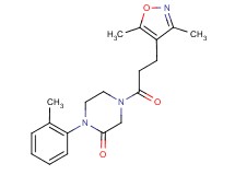 4-[3-(3,5-dimethyl-4-isoxazolyl)propanoyl]-1-(2-methylphenyl)-2-piperazinone