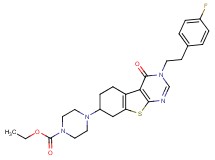 ethyl 4-{3-[2-(4-fluorophenyl)ethyl]-4-oxo-3,4,5,6,7,8-hexahydro[1]benzothieno[2,3-d]pyrimidin-7-yl}-1-piperazinecarboxylate