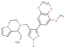 1-ethyl-2-{[3-(3,4,5-trimethoxyphenyl)-1H-pyrazol-4-yl]methyl}-1,2,3,4-tetrahydropyrrolo[1,2-a]pyrazine