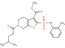 methyl 6-(4-methylpentanoyl)-2-{[(2-methylphenyl)amino]sulfonyl}-4,5,6,7-tetrahydrothieno[2,3-c]pyridine-3-carboxylate