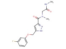 5-[(3-fluorophenoxy)methyl]-N-methyl-N-[2-(methylamino)-2-oxoethyl]-1H-pyrazole-3-carboxamide