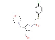 [(3R*,4R*)-1-{[(4-chlorophenyl)thio]acetyl}-4-(morpholin-4-ylmethyl)pyrrolidin-3-yl]methanol