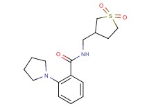 N-[(1,1-dioxidotetrahydro-3-thienyl)methyl]-2-pyrrolidin-1-ylbenzamide