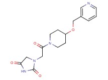 1-{2-oxo-2-[4-(3-pyridinylmethoxy)-1-piperidinyl]ethyl}-2,4-imidazolidinedione